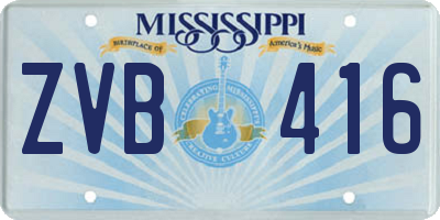 MS license plate ZVB416