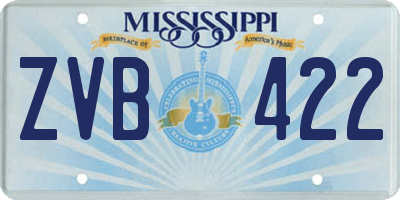 MS license plate ZVB422