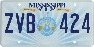 MS license plate ZVB424