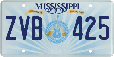 MS license plate ZVB425