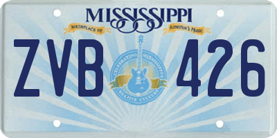 MS license plate ZVB426