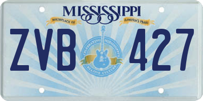 MS license plate ZVB427