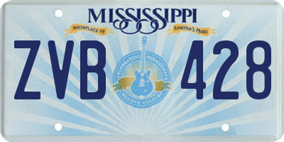 MS license plate ZVB428