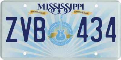 MS license plate ZVB434