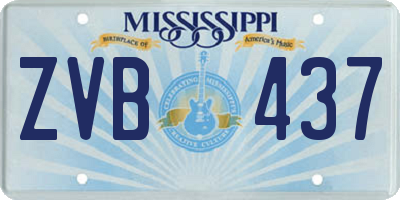 MS license plate ZVB437