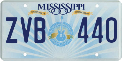 MS license plate ZVB440