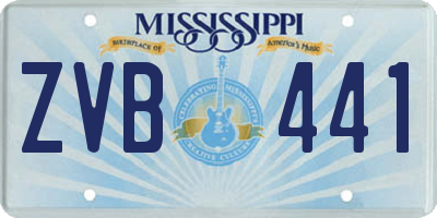 MS license plate ZVB441
