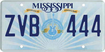 MS license plate ZVB444