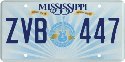 MS license plate ZVB447