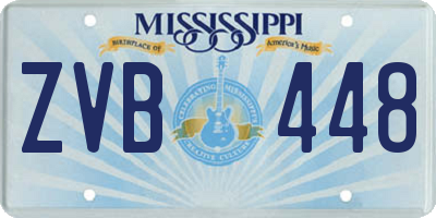 MS license plate ZVB448