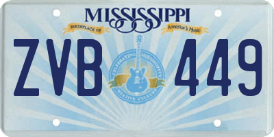 MS license plate ZVB449