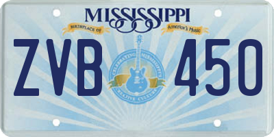 MS license plate ZVB450