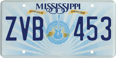 MS license plate ZVB453
