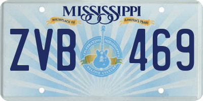MS license plate ZVB469