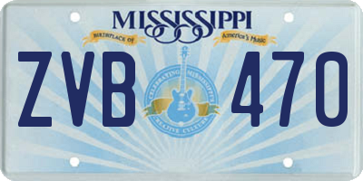 MS license plate ZVB470