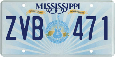 MS license plate ZVB471