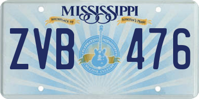 MS license plate ZVB476