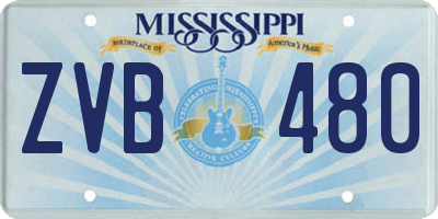 MS license plate ZVB480