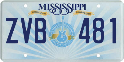 MS license plate ZVB481