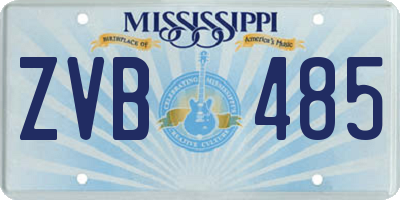 MS license plate ZVB485