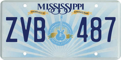 MS license plate ZVB487