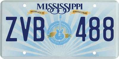 MS license plate ZVB488