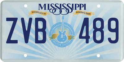 MS license plate ZVB489