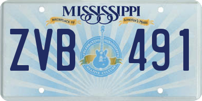 MS license plate ZVB491