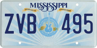 MS license plate ZVB495