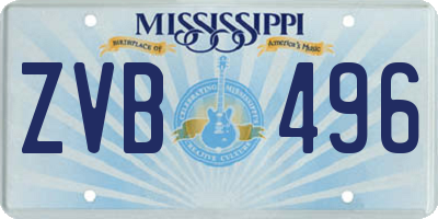 MS license plate ZVB496