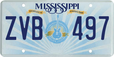 MS license plate ZVB497