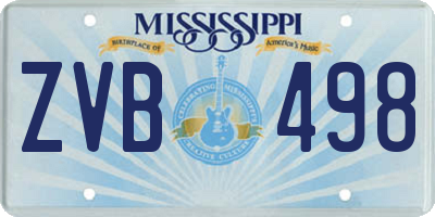 MS license plate ZVB498