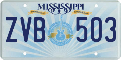 MS license plate ZVB503