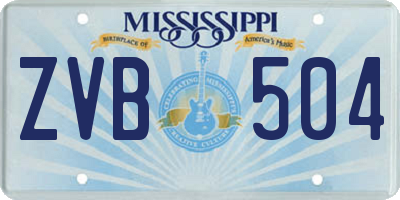 MS license plate ZVB504