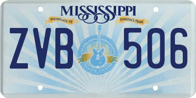 MS license plate ZVB506