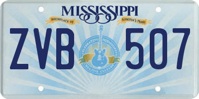 MS license plate ZVB507