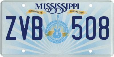MS license plate ZVB508