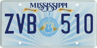MS license plate ZVB510