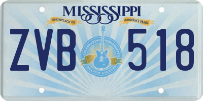 MS license plate ZVB518