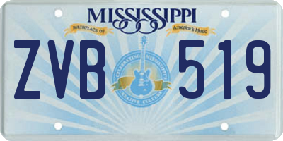 MS license plate ZVB519