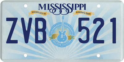 MS license plate ZVB521