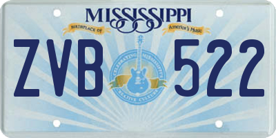 MS license plate ZVB522