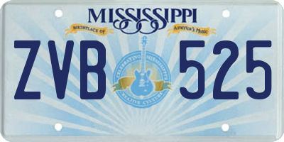 MS license plate ZVB525