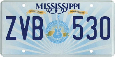 MS license plate ZVB530