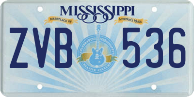 MS license plate ZVB536