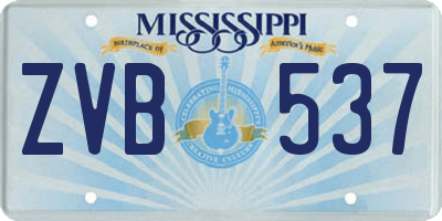 MS license plate ZVB537