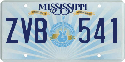 MS license plate ZVB541