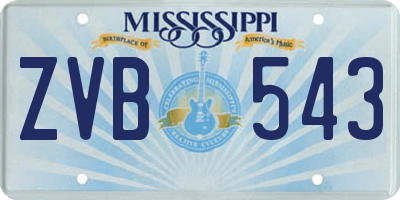 MS license plate ZVB543