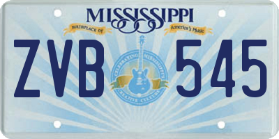 MS license plate ZVB545