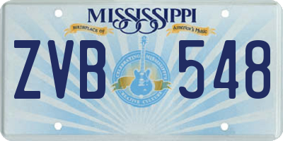 MS license plate ZVB548